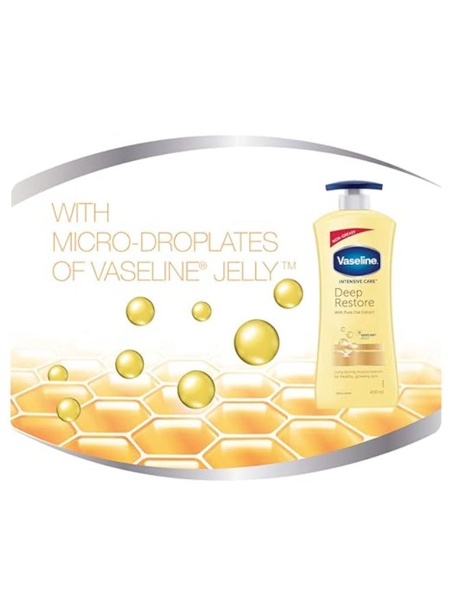 فازلين لوشن فازلين للعناية المركزة والترطيب العميق للجسم بخلاصة الشوفان النقي، 400 مل - Image 4